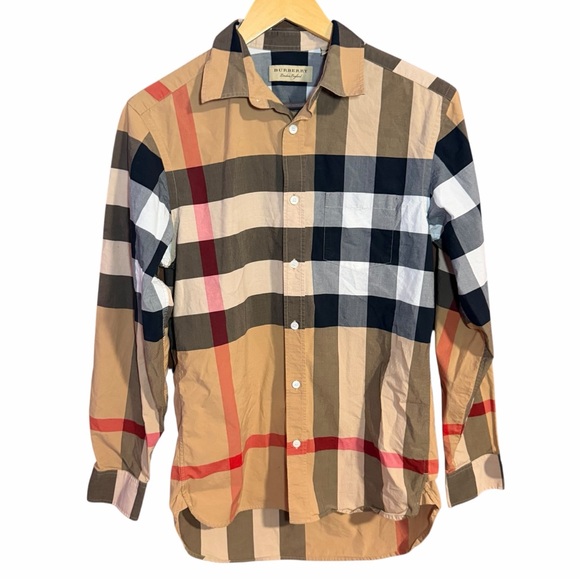 Burberry Other - Burberry Summerton Cotton Poplin Check Slim Fit Button Down Shirt Size Small